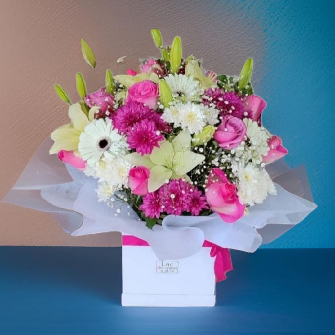 LC005 Tunisia Gifts| Coffret Fushia Tunisia Flowers GIFTILI