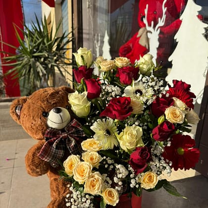 Teddy Bear Flower Bouquet