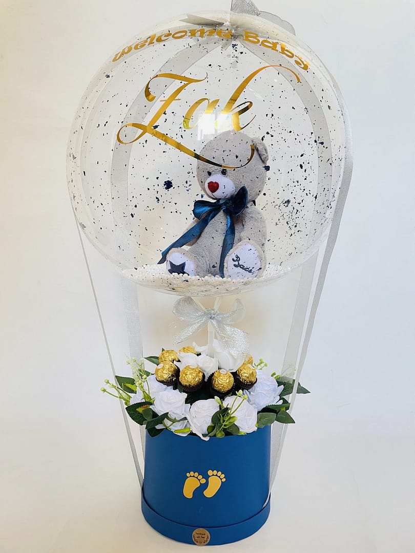 BPE007 New Born Box Foot Print Giftili Tunisia Balloons
