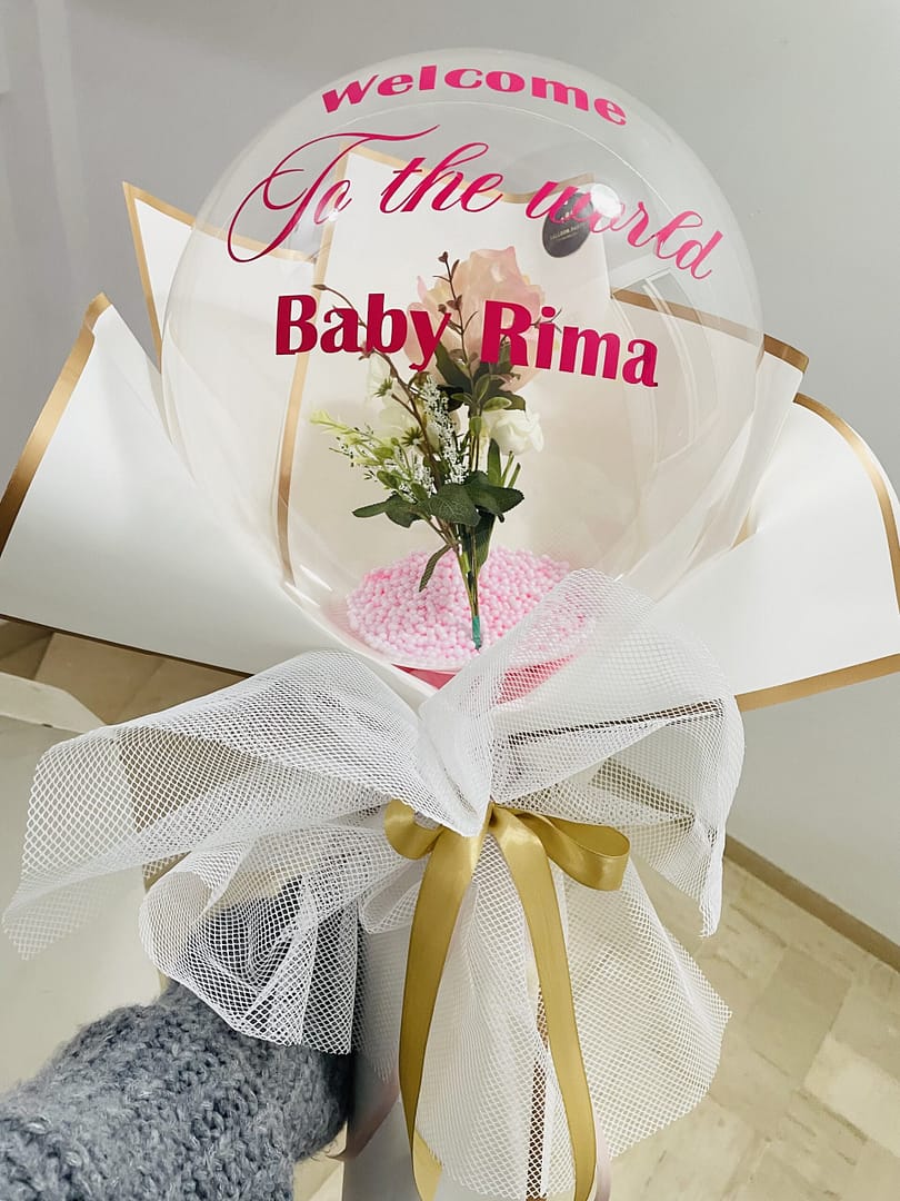 BPE030 New Born Pink Bouquet Tunisia Giftili Balloons